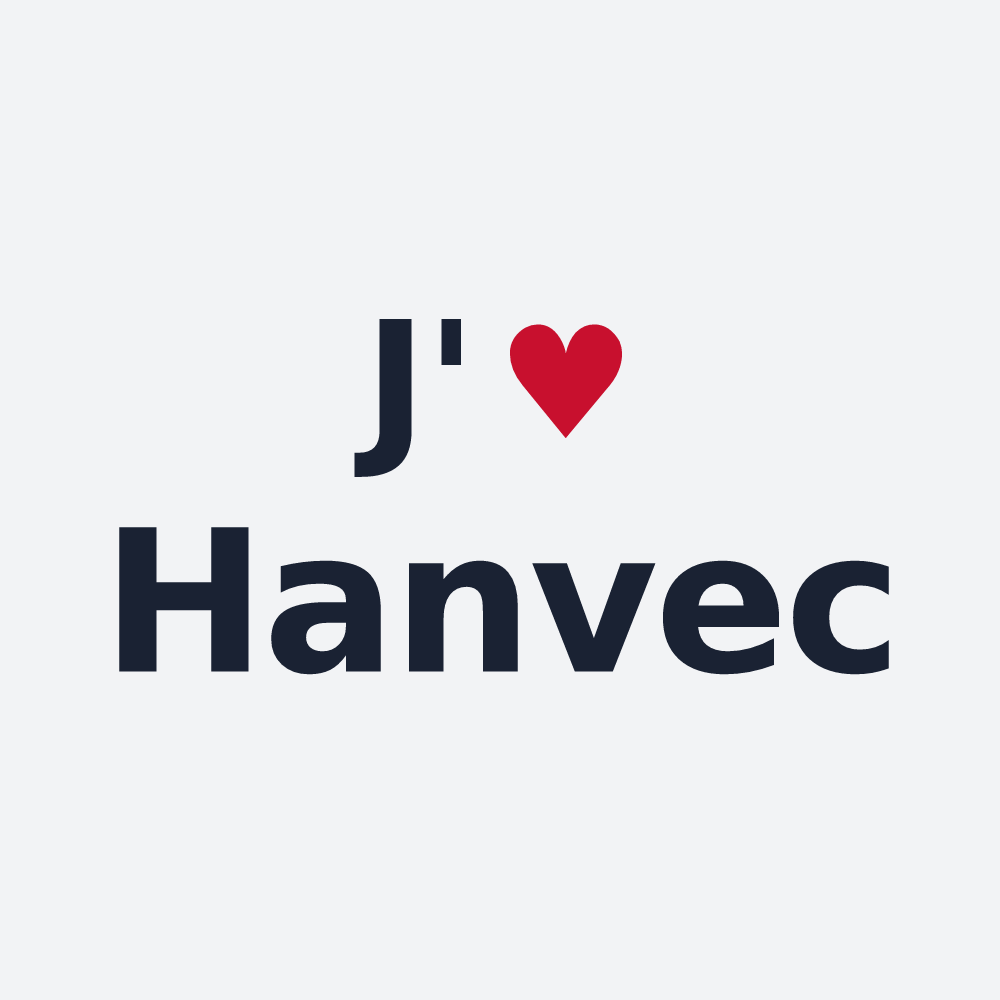 Poster personnalisé Hanvec — design J'aime Hanvec