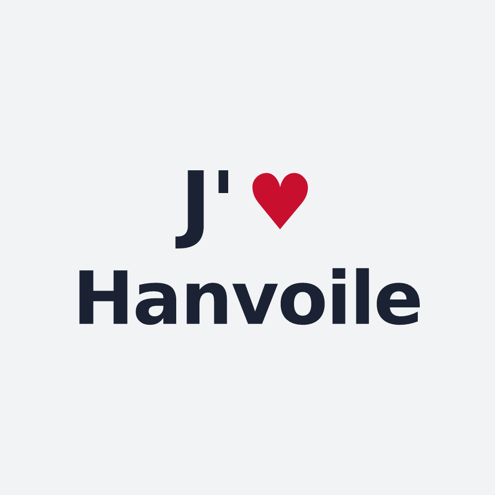 Poster personnalisé Hanvoile — design J'aime Hanvoile