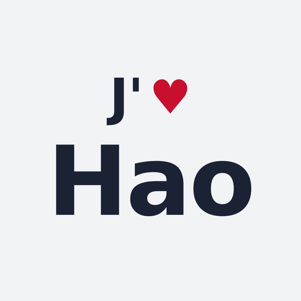 Poster personnalisé Hao — design J'aime Hao
