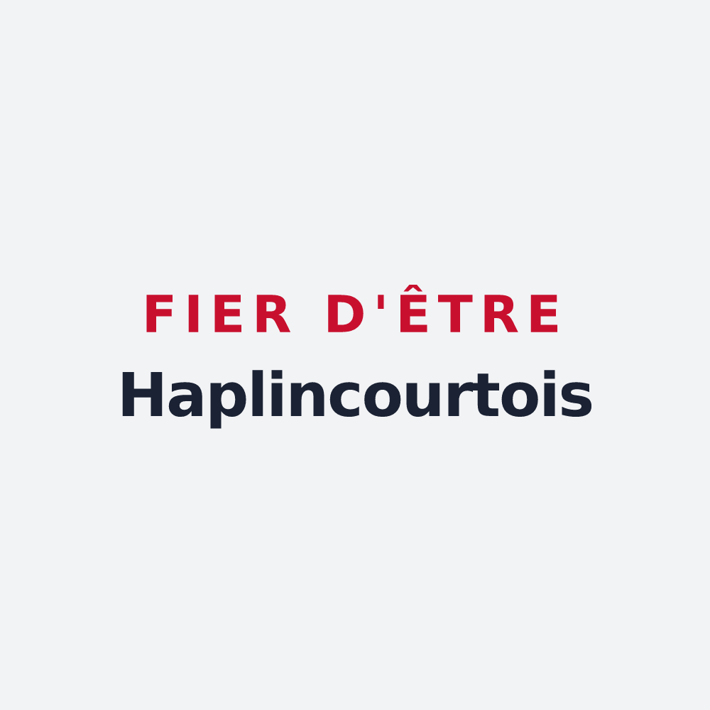Poster « Fier d'être Haplincourtois » — design pour Haplincourt