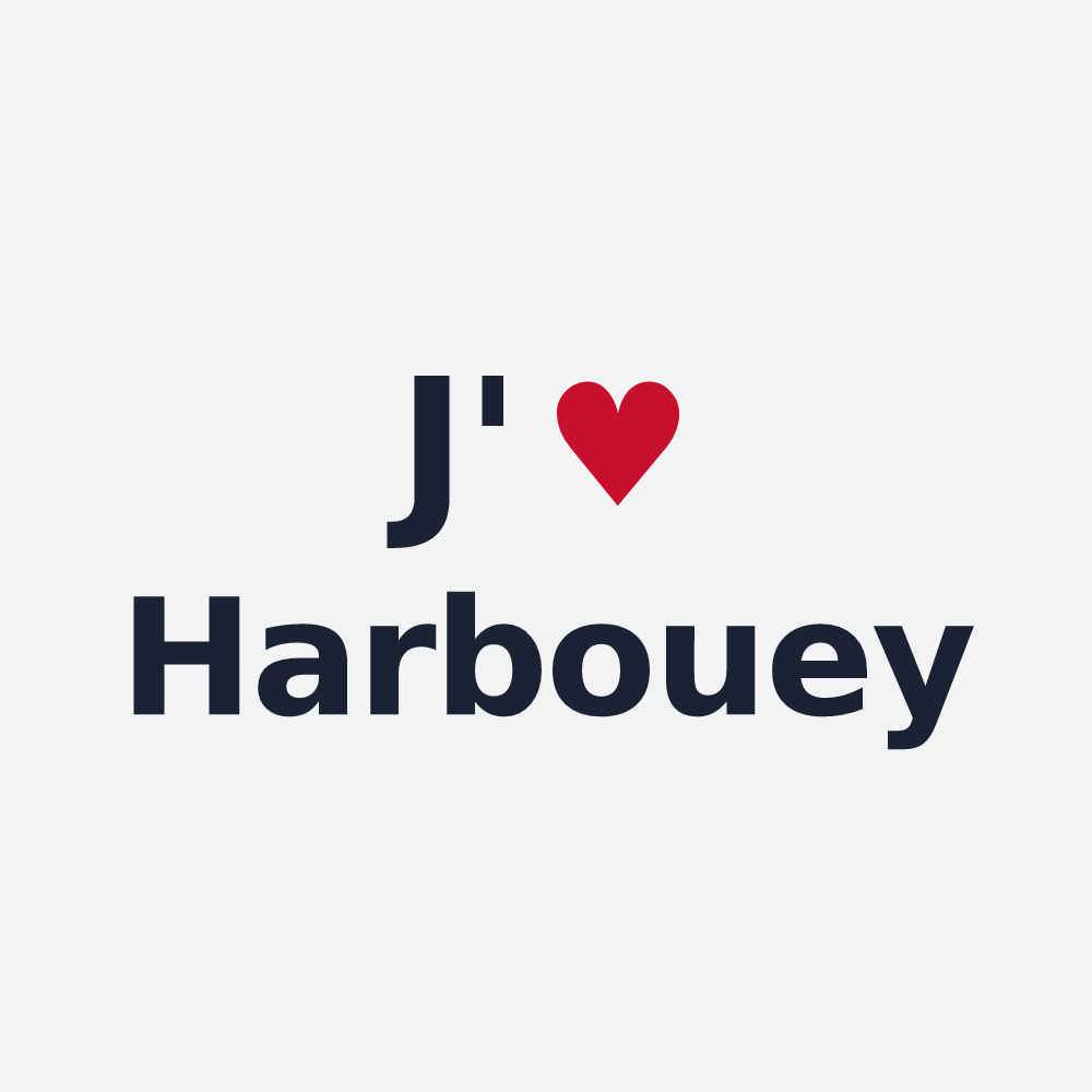 Poster personnalisé Harbouey — design « J'aime Harbouey » imprimé sur le poster