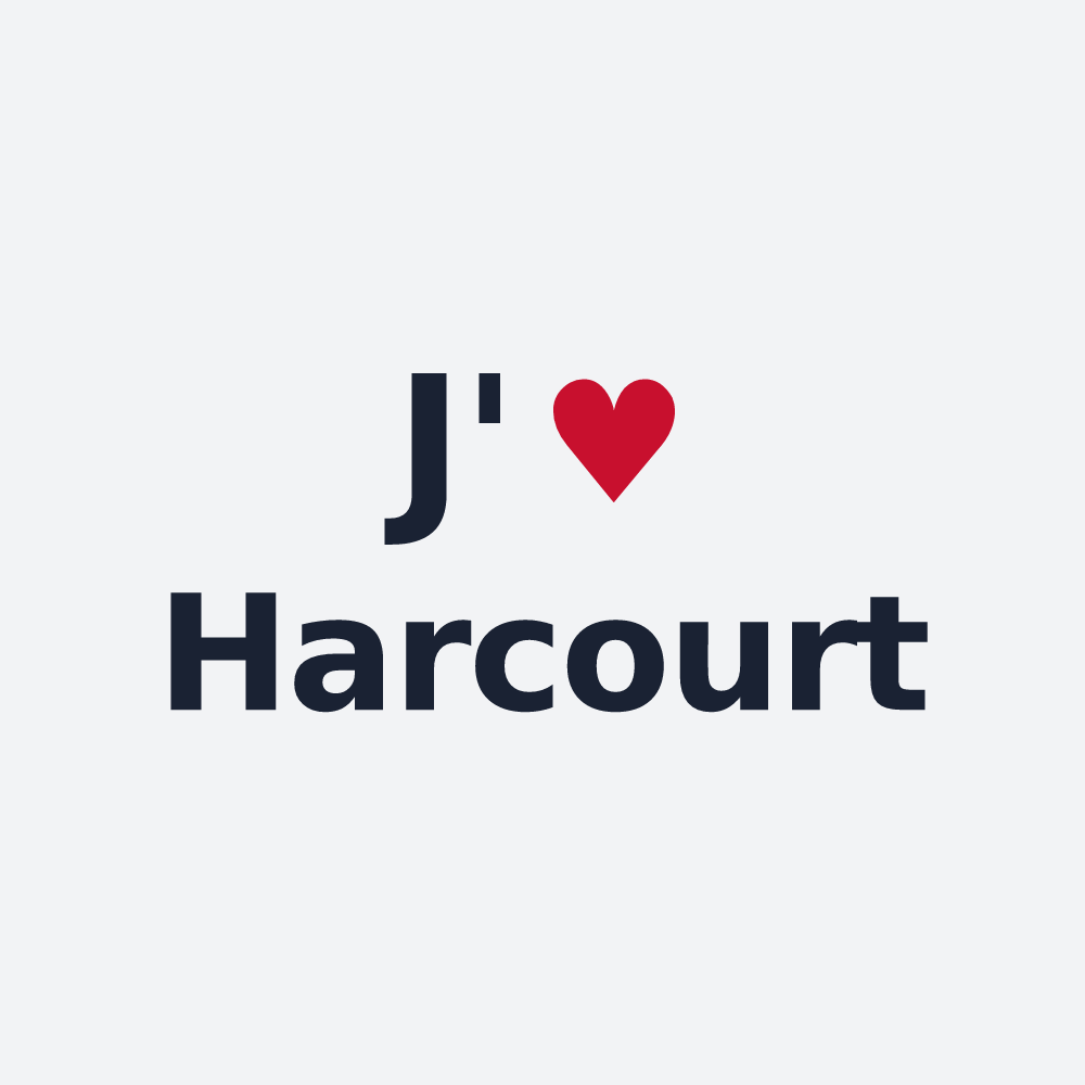 Poster personnalisé Harcourt — design J'aime Harcourt