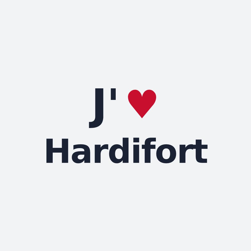 Poster personnalisé Hardifort — design « J'aime Hardifort » imprimé sur le poster