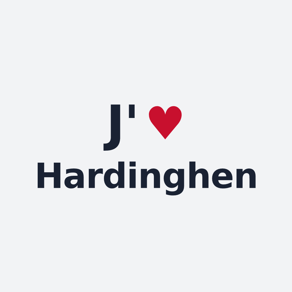 Poster personnalisé Hardinghen — design « J'aime Hardinghen » imprimé sur le poster