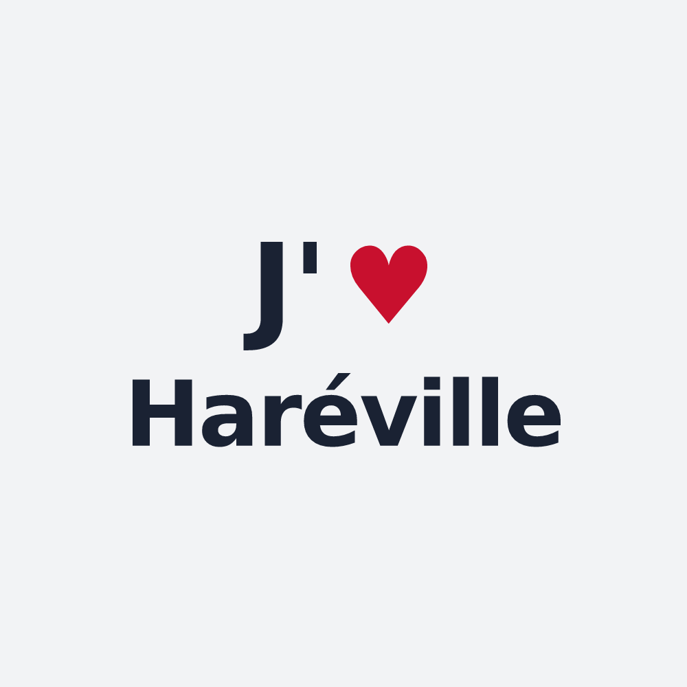 Poster personnalisé Haréville — design « J'aime Haréville » imprimé sur le poster