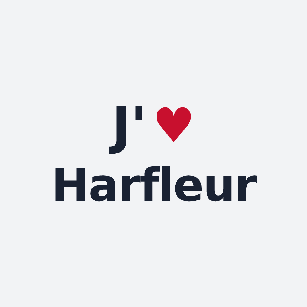 Poster personnalisé Harfleur — design J'aime Harfleur