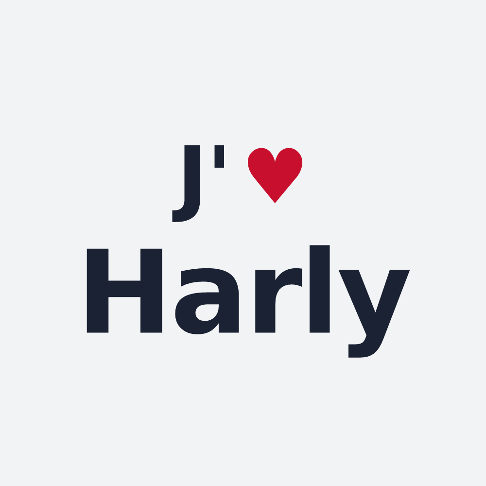 Poster personnalisé Harly — design J'aime Harly