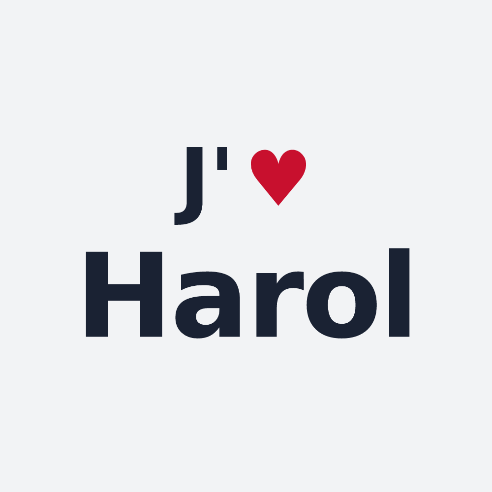 Poster personnalisé Harol — design J'aime Harol