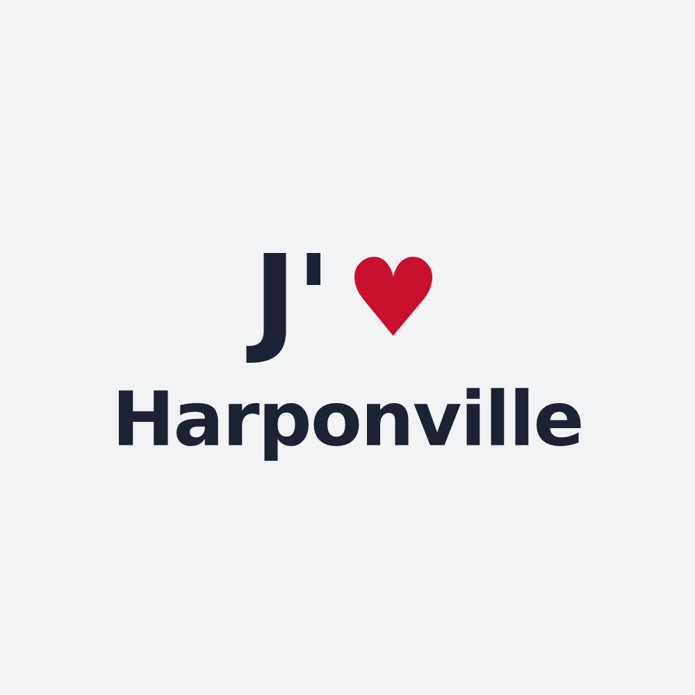 Poster personnalisé Harponville — design J'aime Harponville