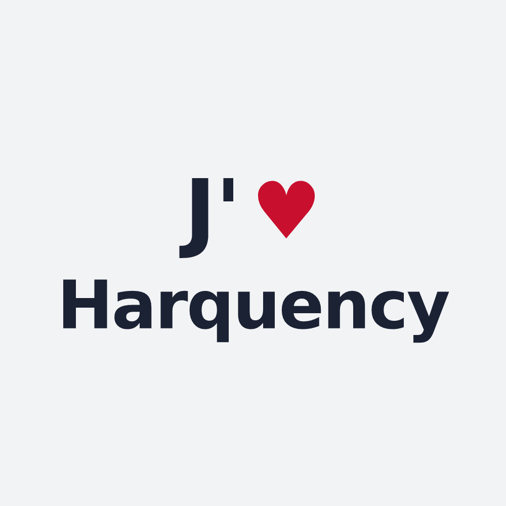 Poster personnalisé Harquency — design J'aime Harquency