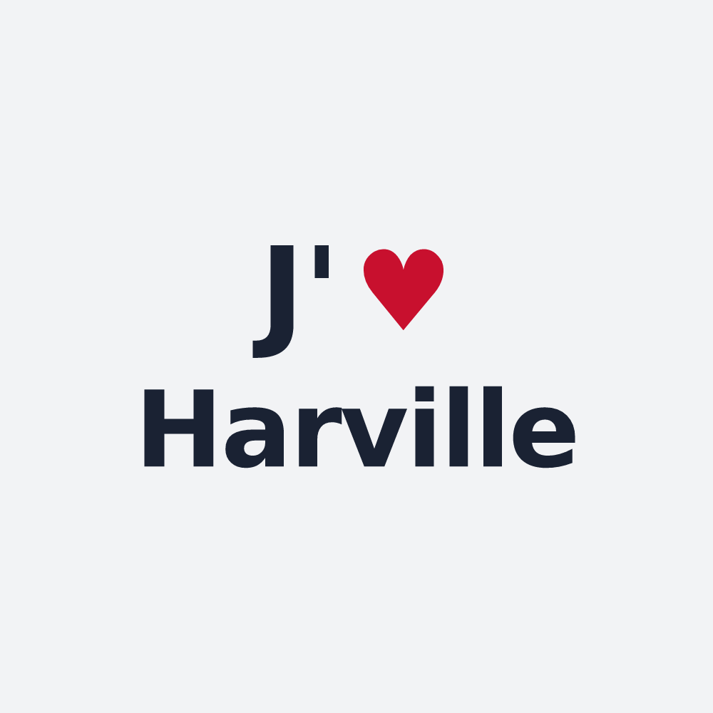Poster personnalisé Harville — design « J'aime Harville » imprimé sur le poster