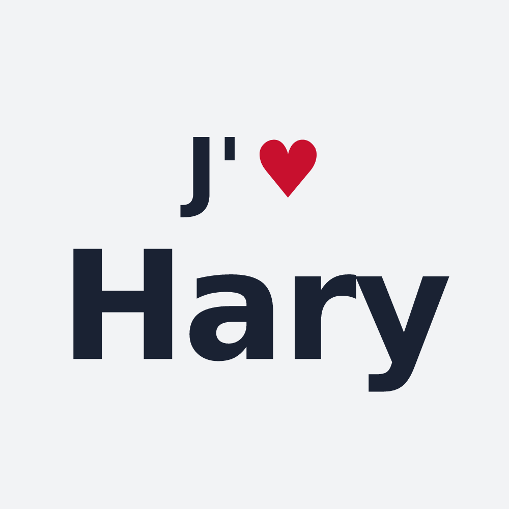 Poster personnalisé Hary — design J'aime Hary