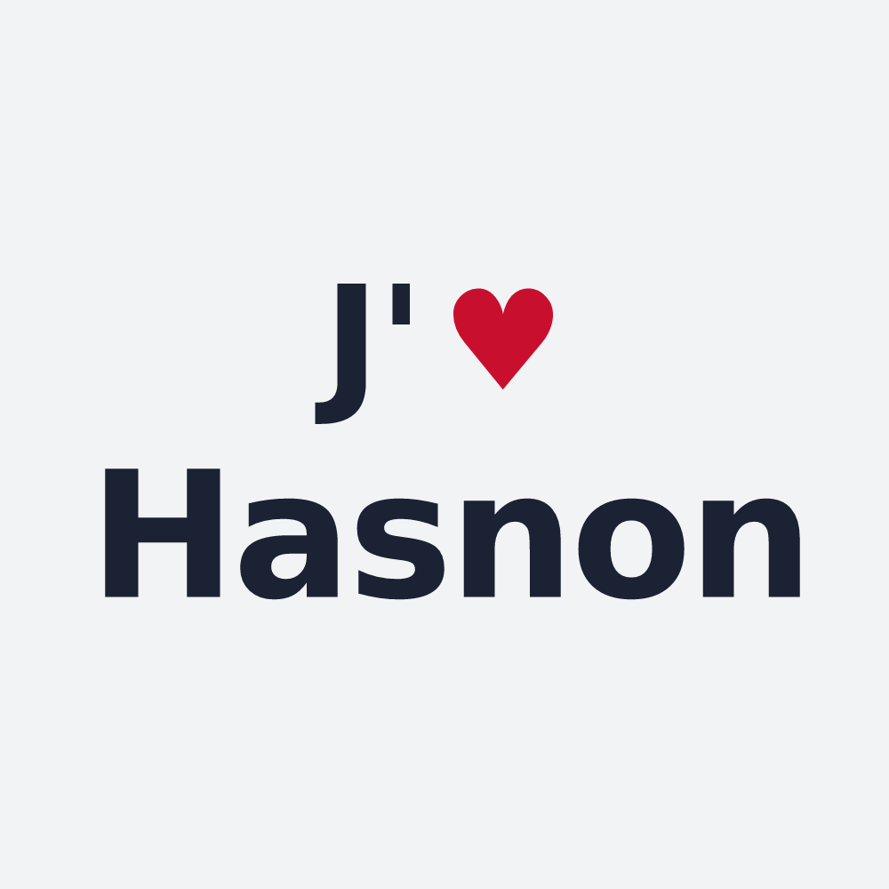 Poster personnalisé Hasnon — design J'aime Hasnon
