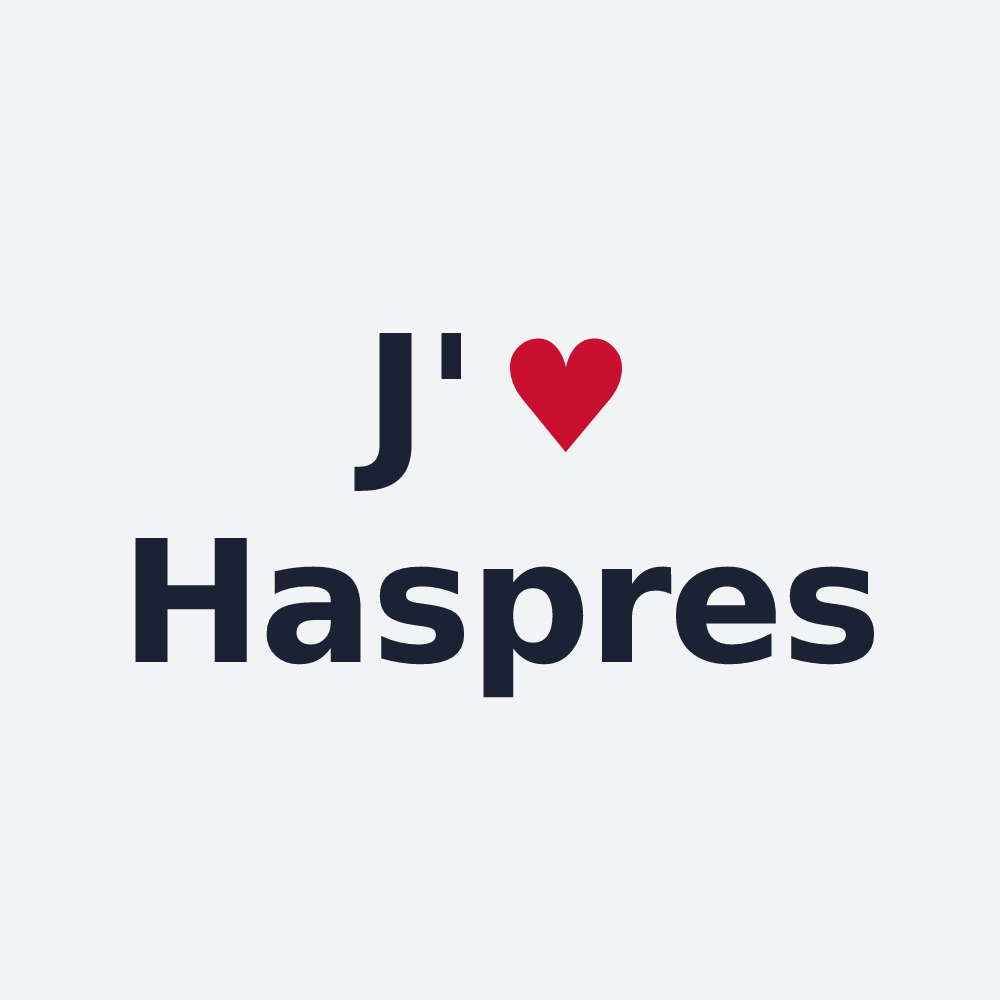 Poster personnalisé Haspres — design J'aime Haspres