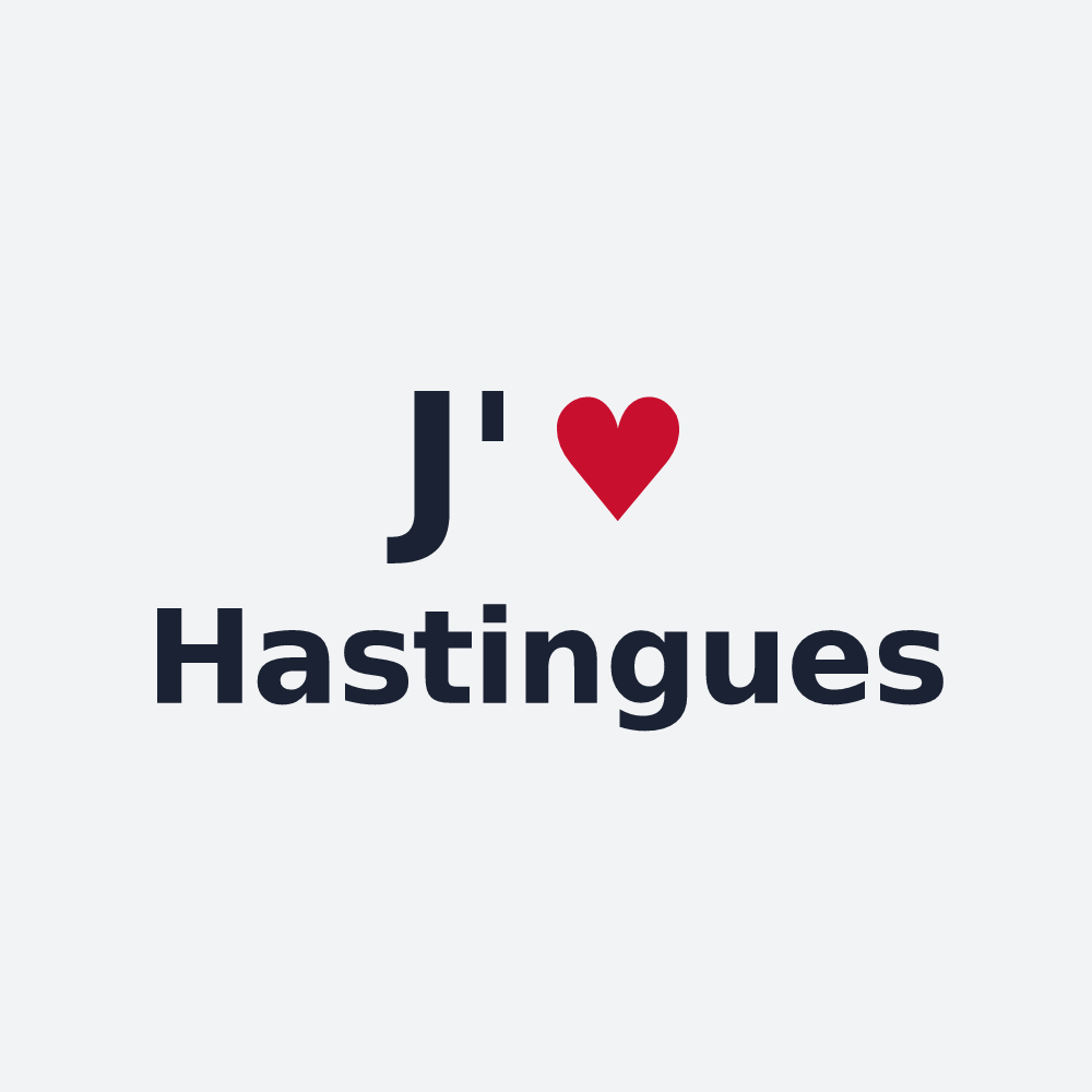 Poster personnalisé Hastingues — design J'aime Hastingues