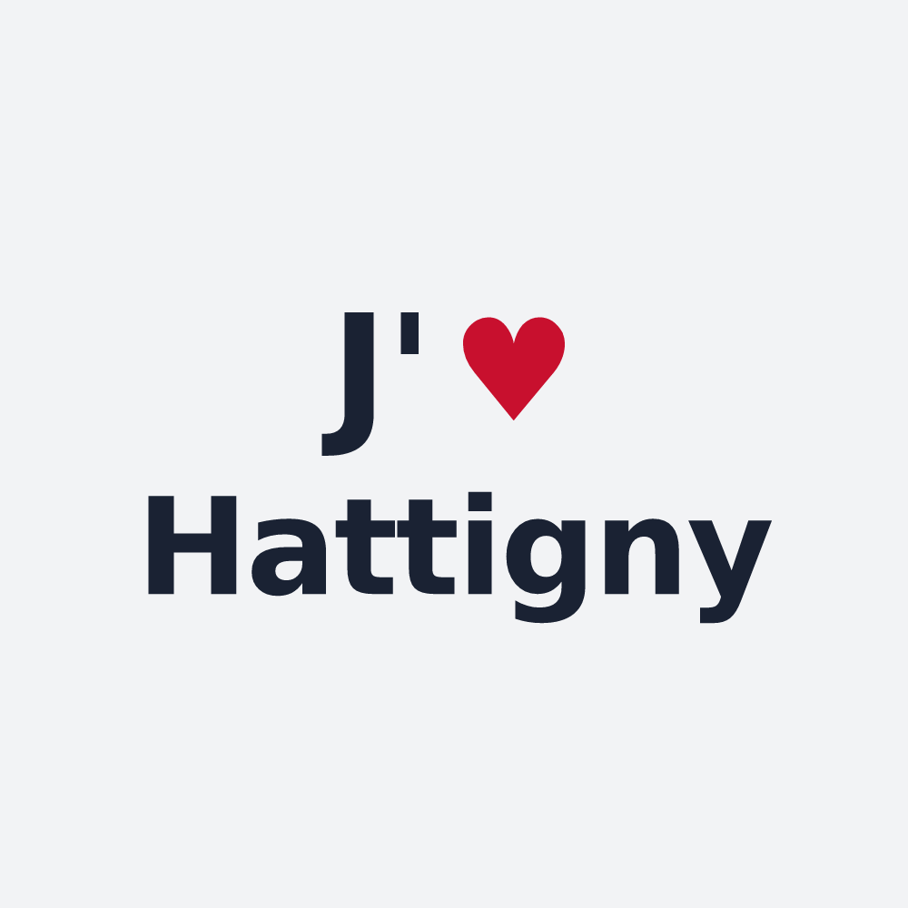 Poster personnalisé Hattigny — design J'aime Hattigny