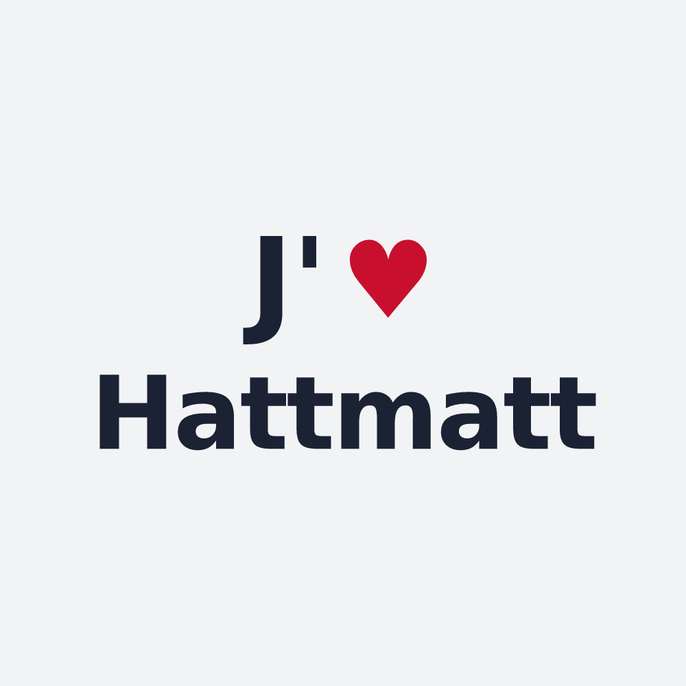 Poster personnalisé Hattmatt — design J'aime Hattmatt