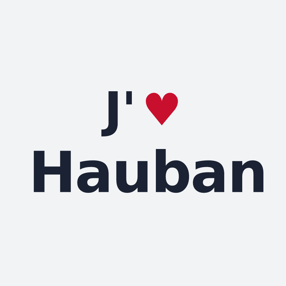 Poster personnalisé Hauban — design « J'aime Hauban » imprimé sur le poster