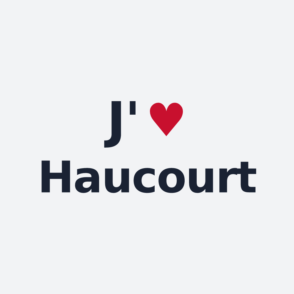 Poster personnalisé Haucourt — design J'aime Haucourt