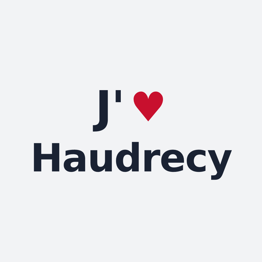 Poster personnalisé Haudrecy — design J'aime Haudrecy