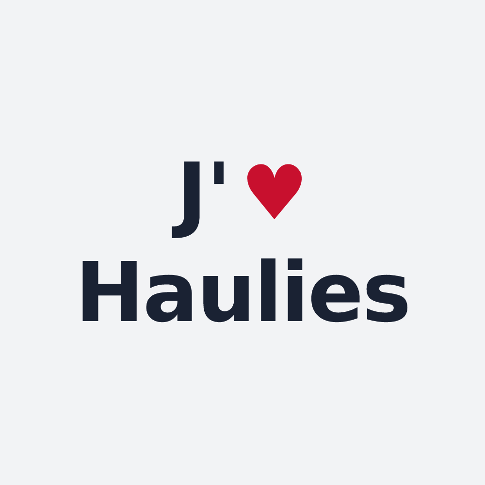 Poster personnalisé Haulies — design J'aime Haulies