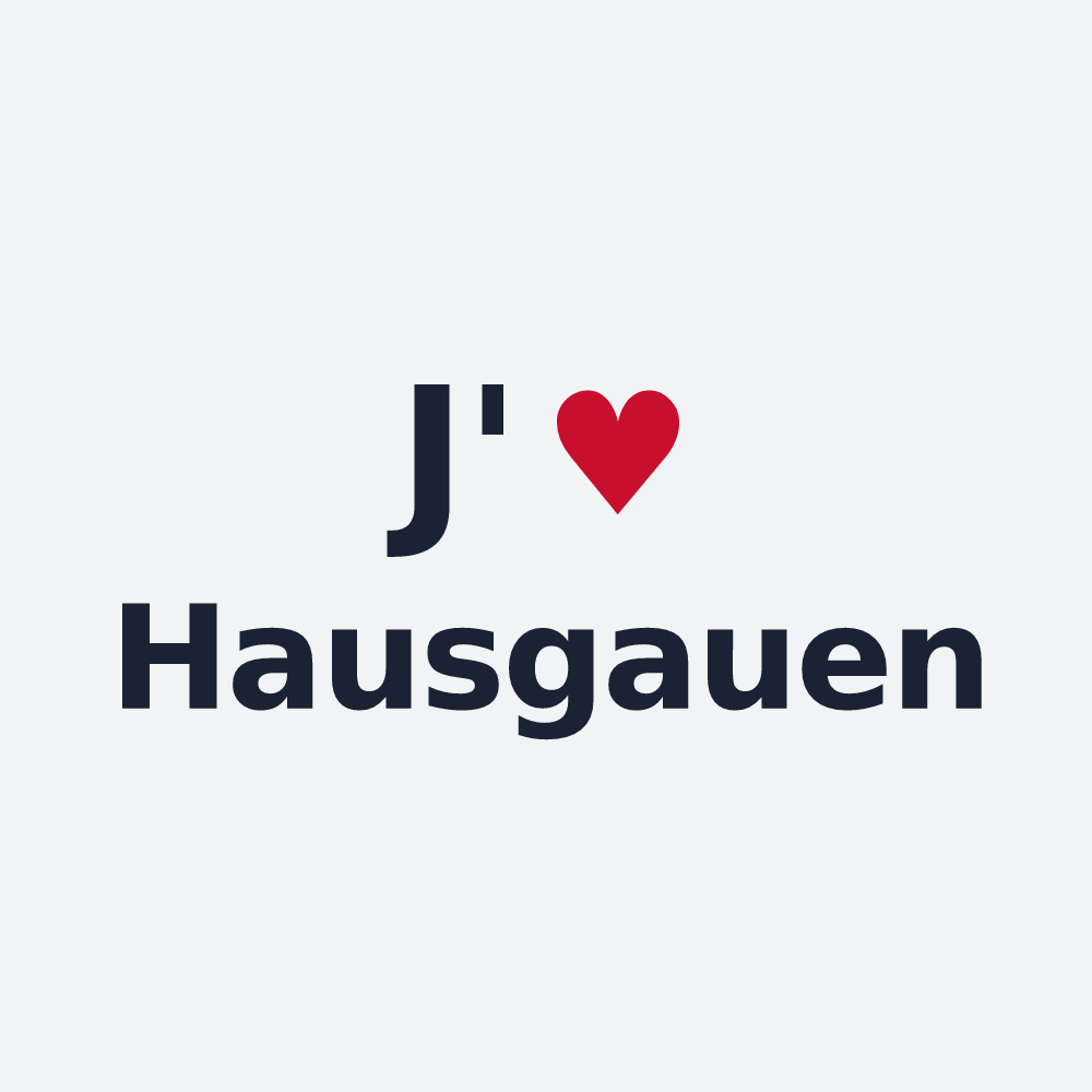 Poster personnalisé Hausgauen — design « J'aime Hausgauen » imprimé sur le poster