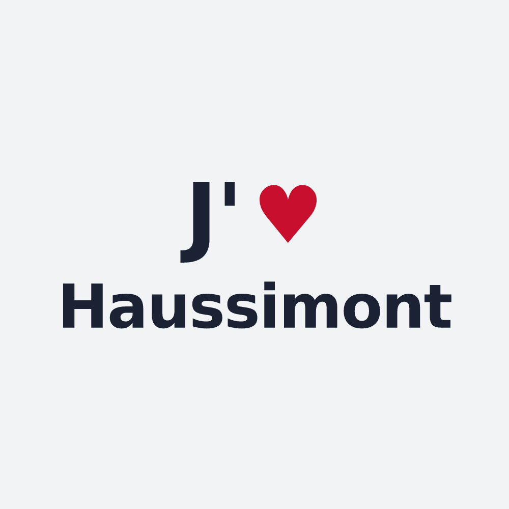 Poster personnalisé Haussimont — design J'aime Haussimont