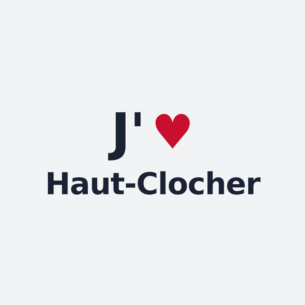 Poster personnalisé Haut-Clocher — design J'aime Haut-Clocher