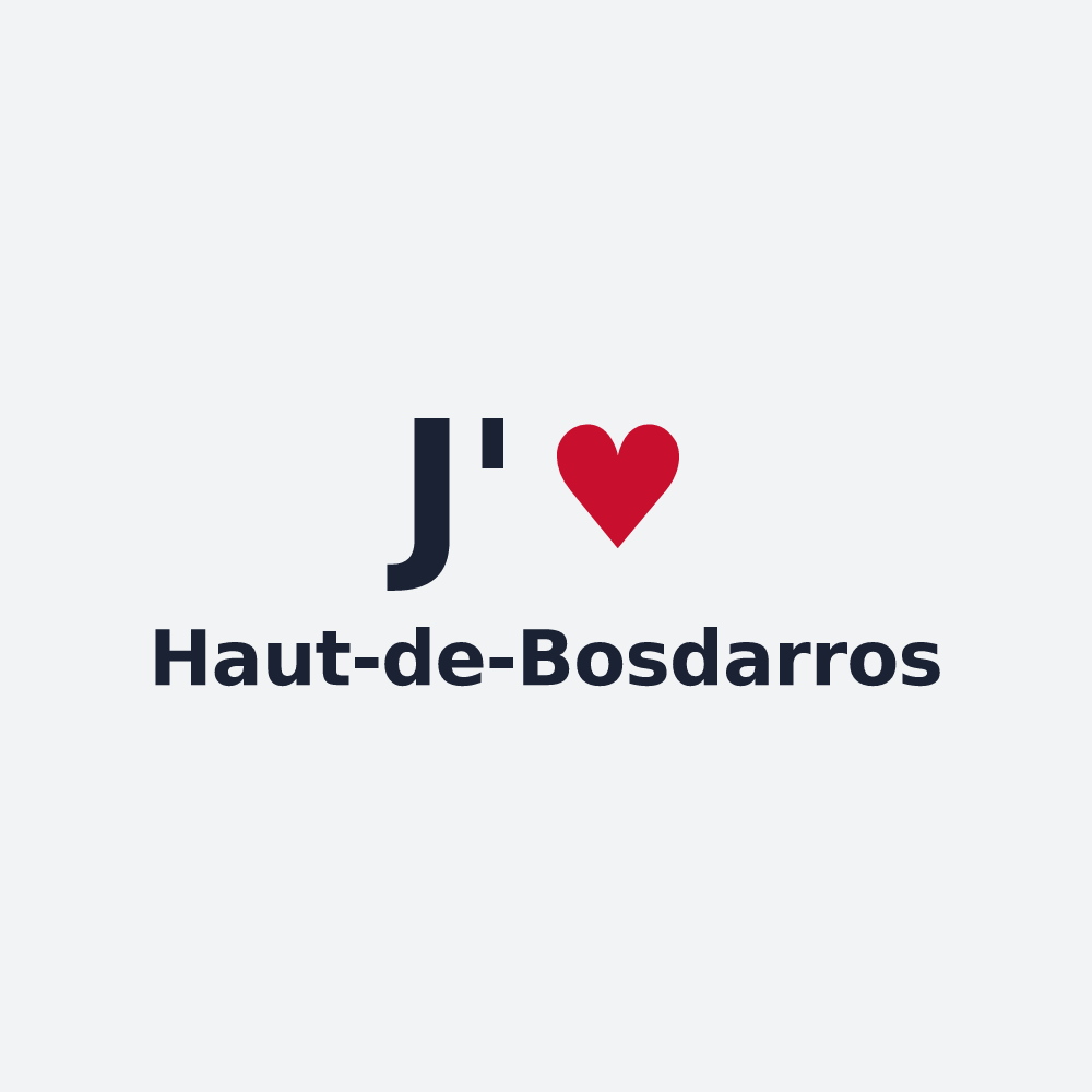 Poster personnalisé Haut-de-Bosdarros — design J'aime Haut-de-Bosdarros