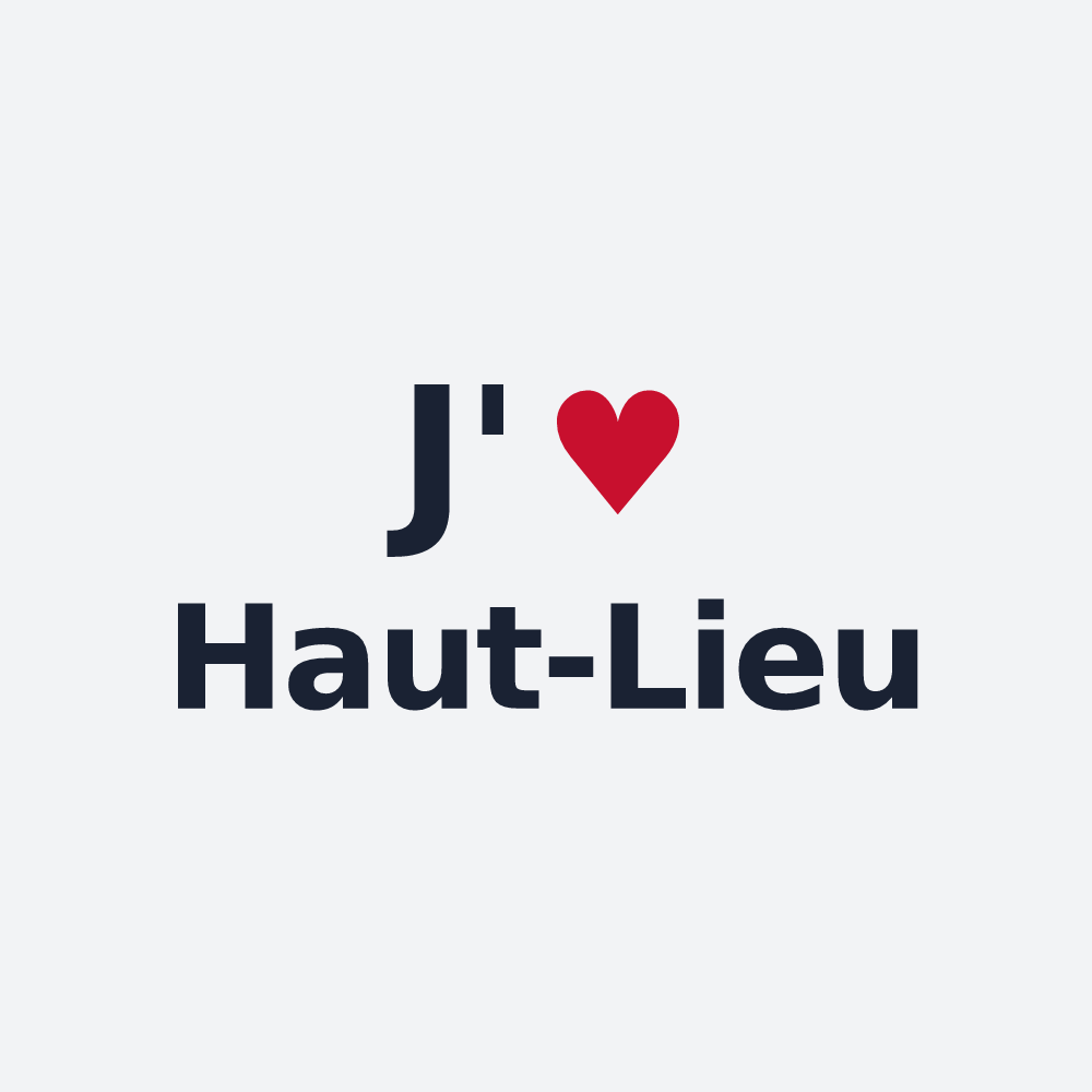 Poster personnalisé Haut-Lieu — design J'aime Haut-Lieu
