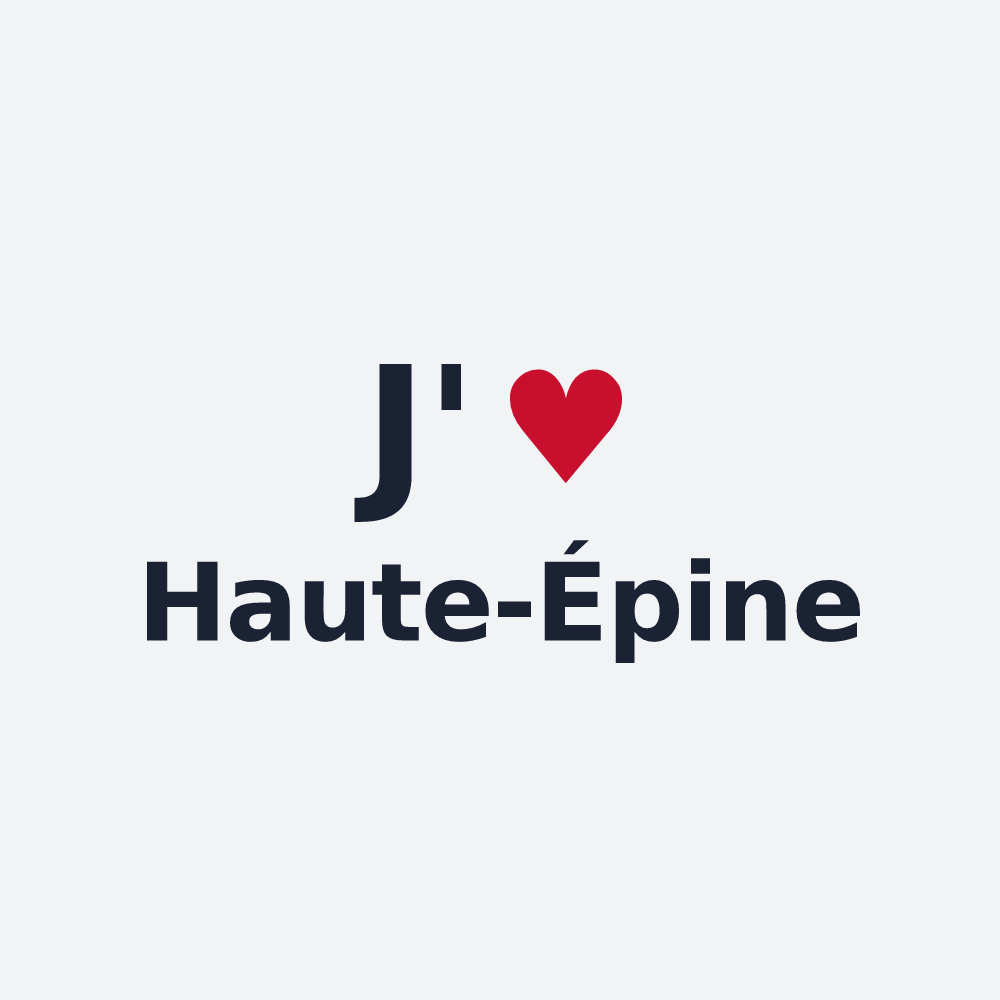 Poster personnalisé Haute-Épine — design « J'aime Haute-Épine » imprimé sur le poster