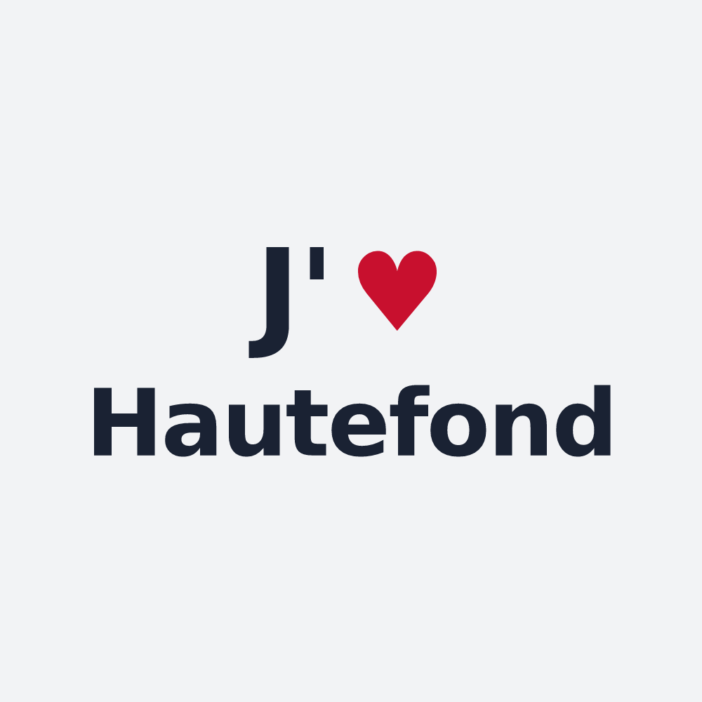Poster personnalisé Hautefond — design J'aime Hautefond