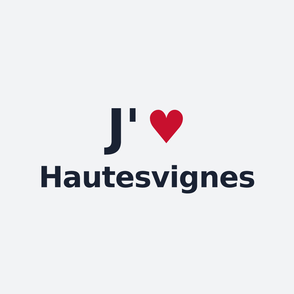 Poster personnalisé Hautesvignes — design J'aime Hautesvignes