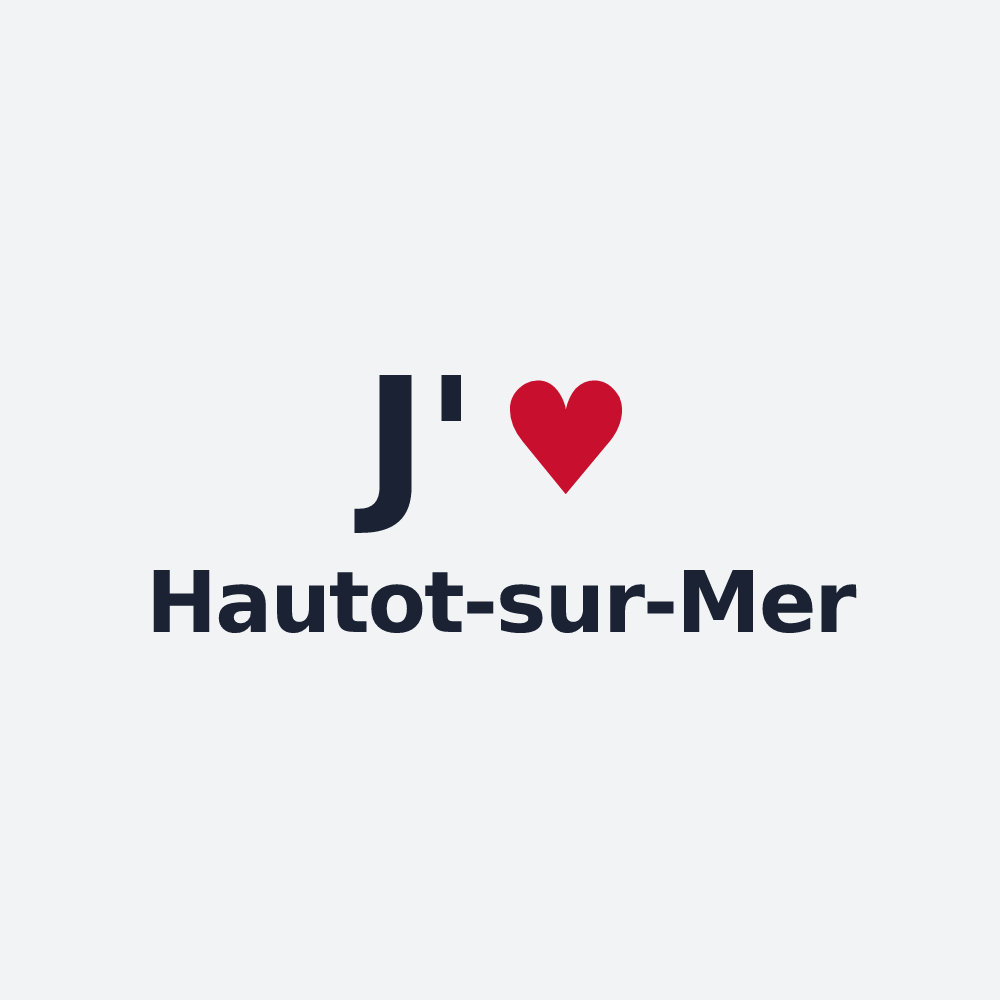 Poster personnalisé Hautot-sur-Mer — design « J'aime Hautot-sur-Mer » imprimé sur le poster