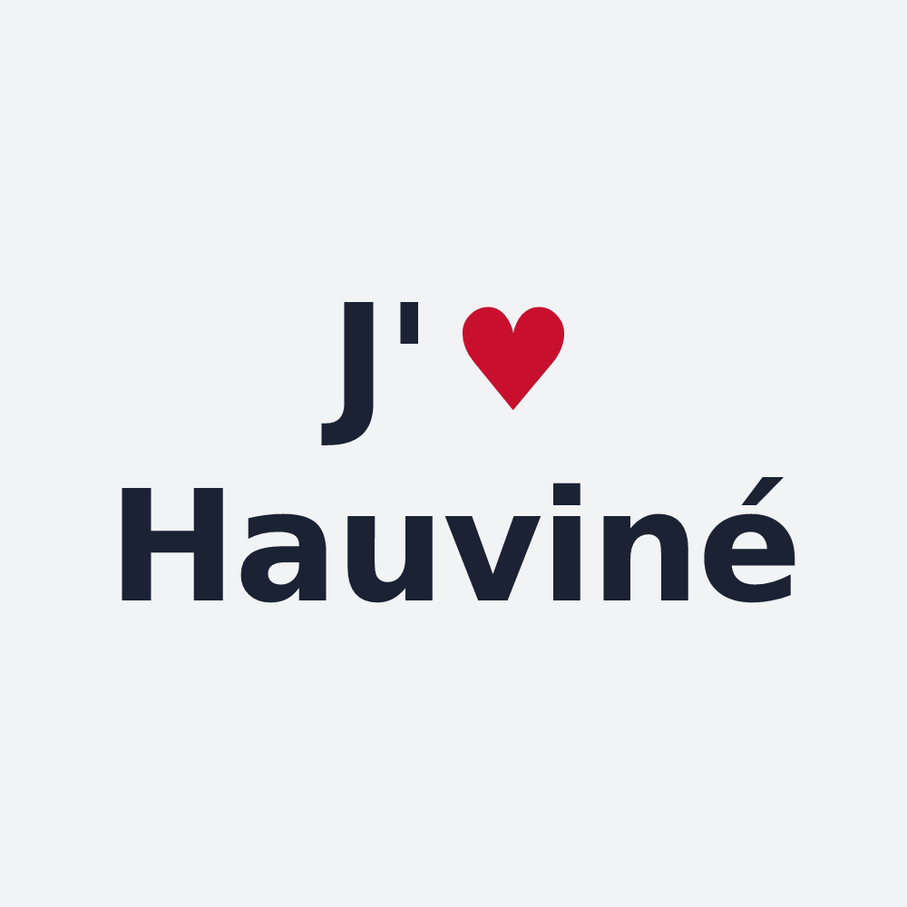 Poster personnalisé Hauviné — design J'aime Hauviné
