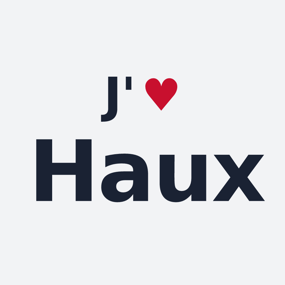 Poster personnalisé Haux — design J'aime Haux