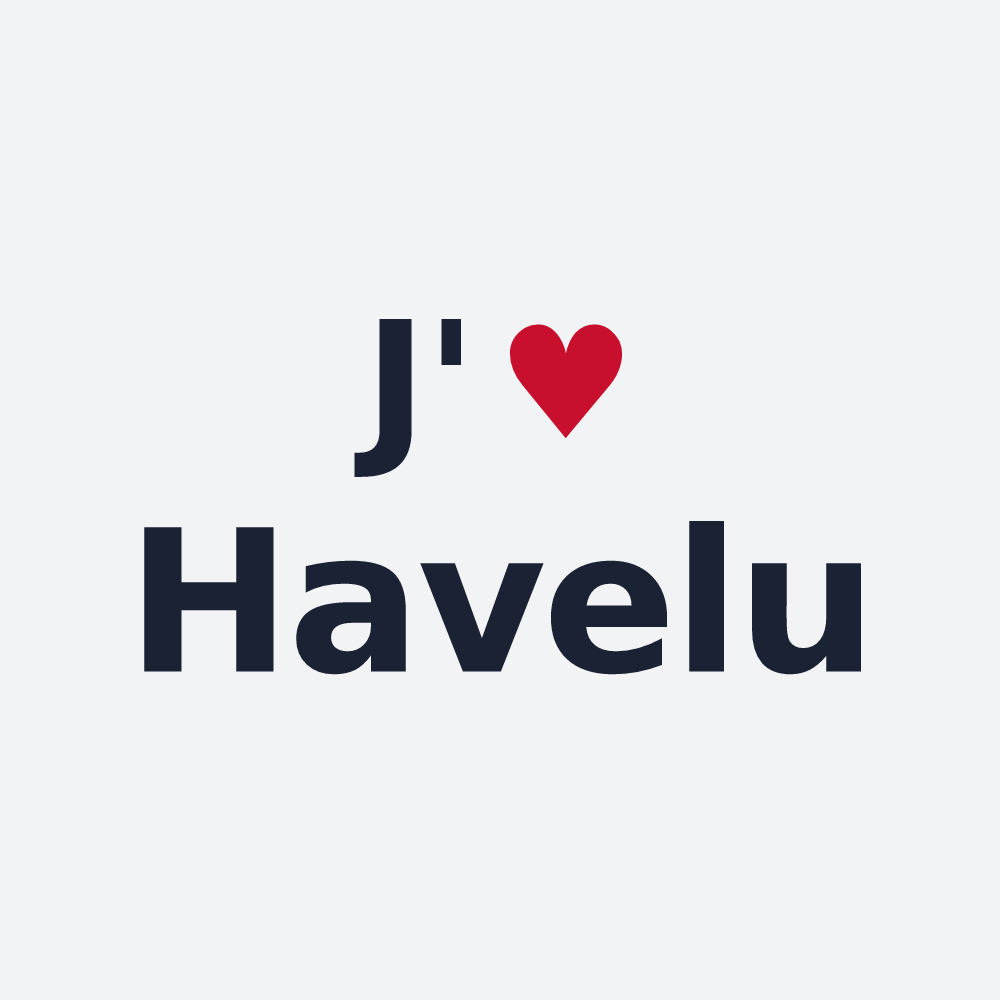 Poster personnalisé Havelu — design J'aime Havelu
