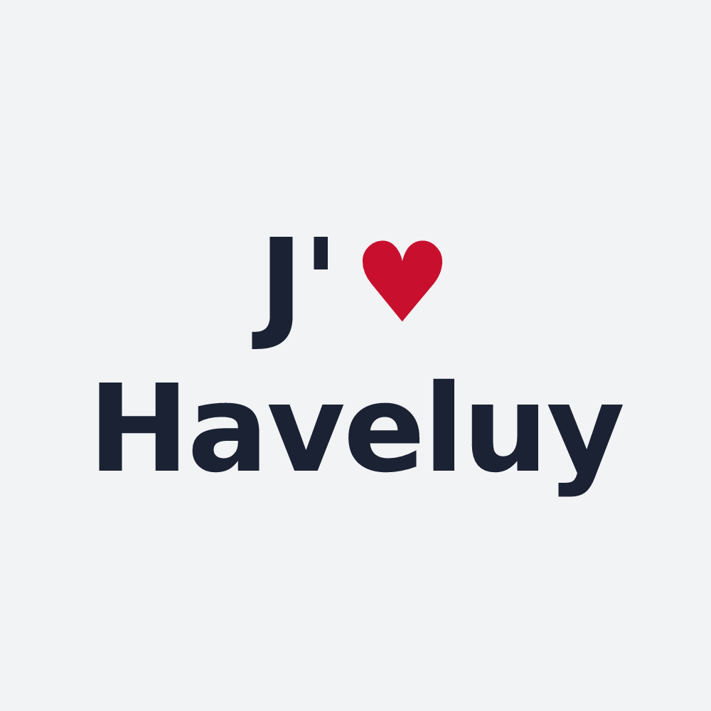 Poster personnalisé Haveluy — design « J'aime Haveluy » imprimé sur le poster