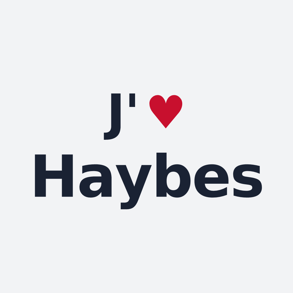 Poster personnalisé Haybes — design J'aime Haybes