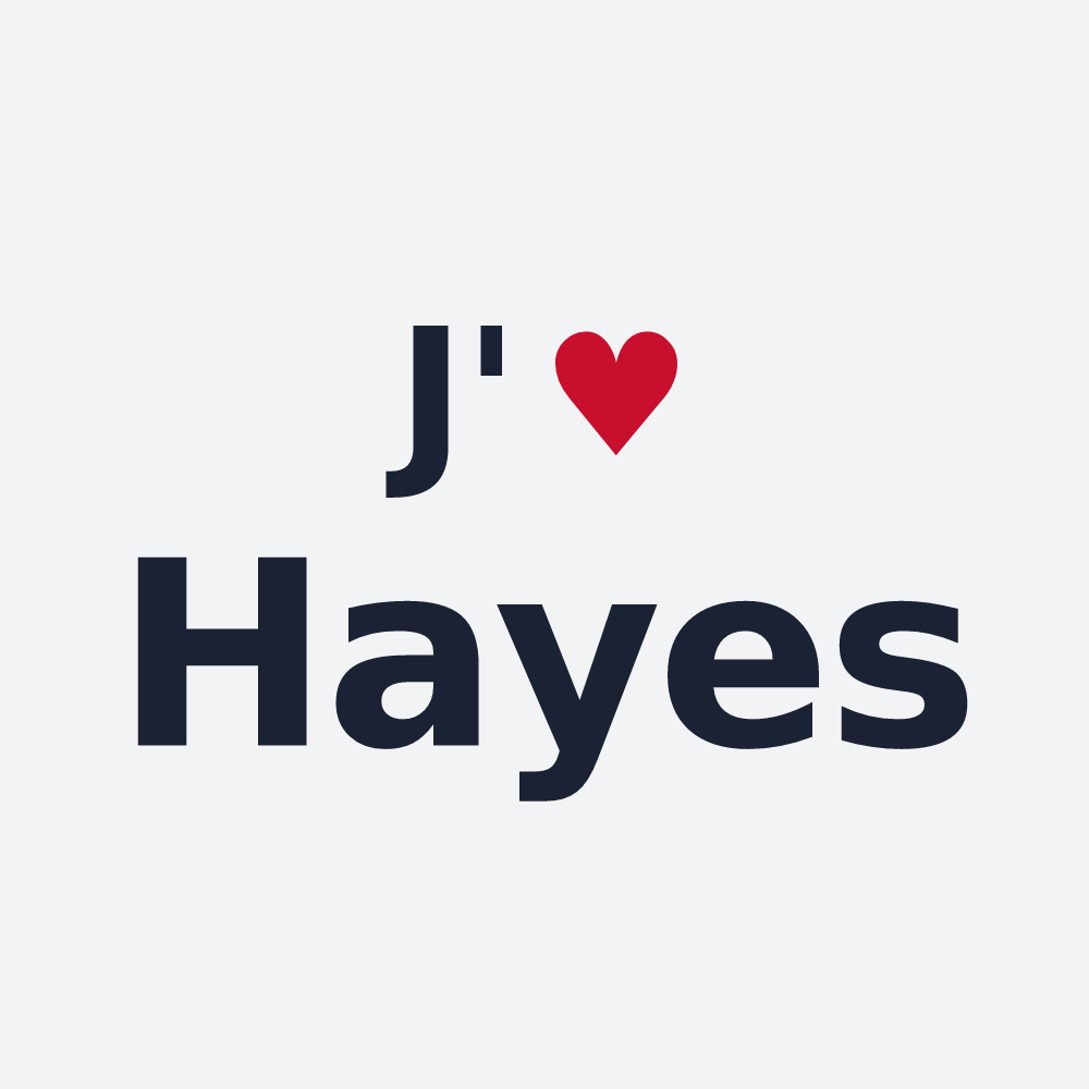 Poster personnalisé Hayes — design J'aime Hayes