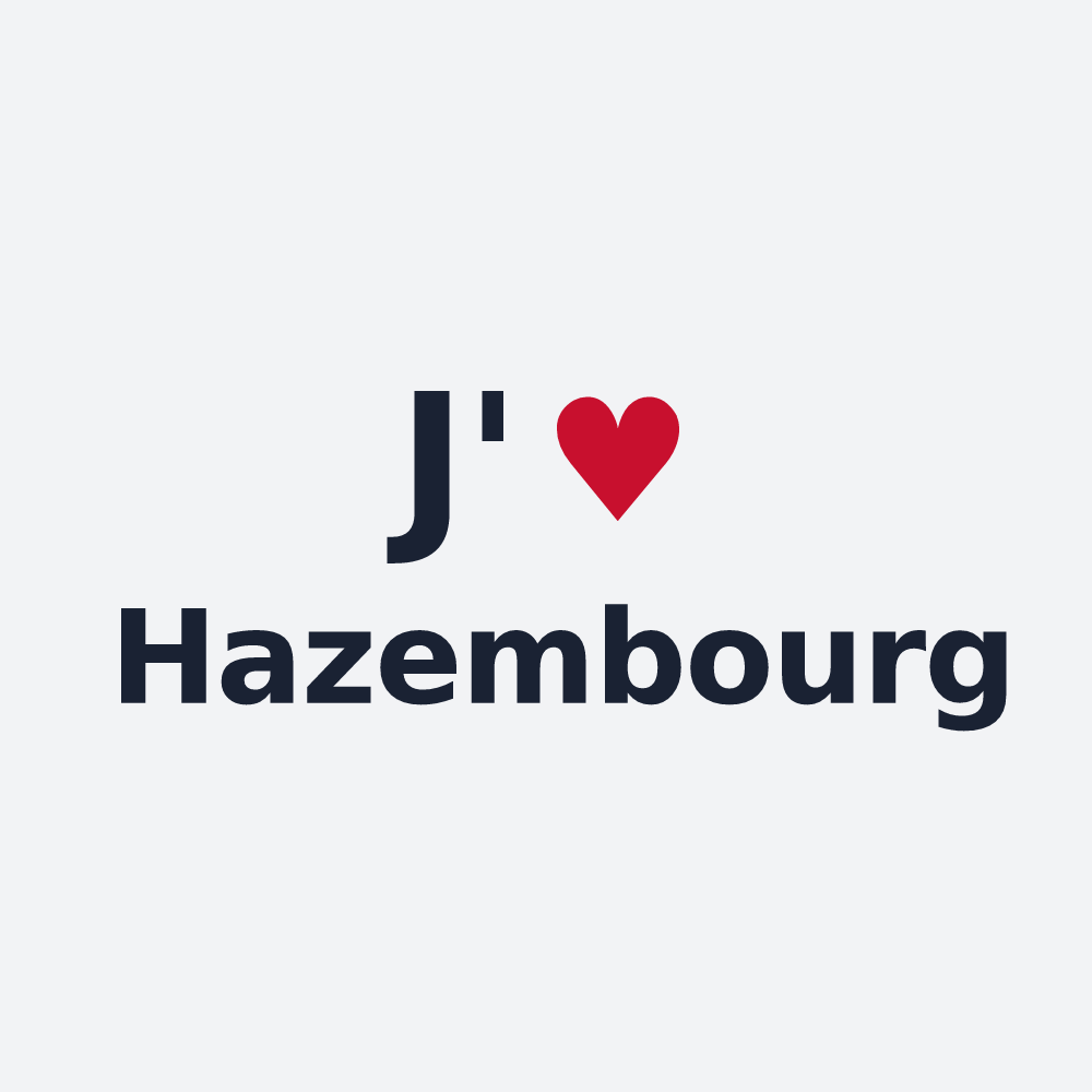 Poster personnalisé Hazembourg — design J'aime Hazembourg