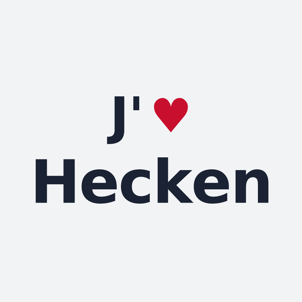 Poster personnalisé Hecken — design J'aime Hecken