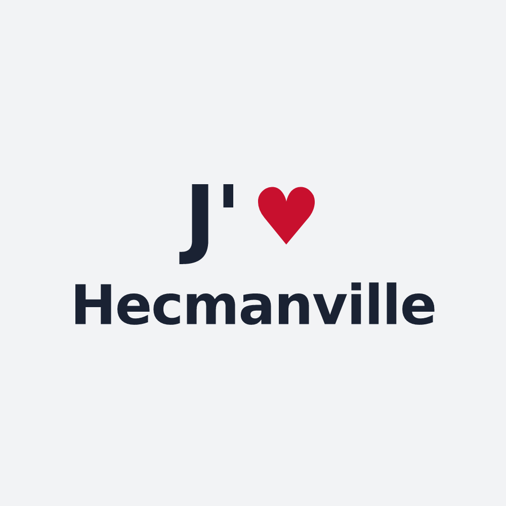 Poster personnalisé Hecmanville — design J'aime Hecmanville