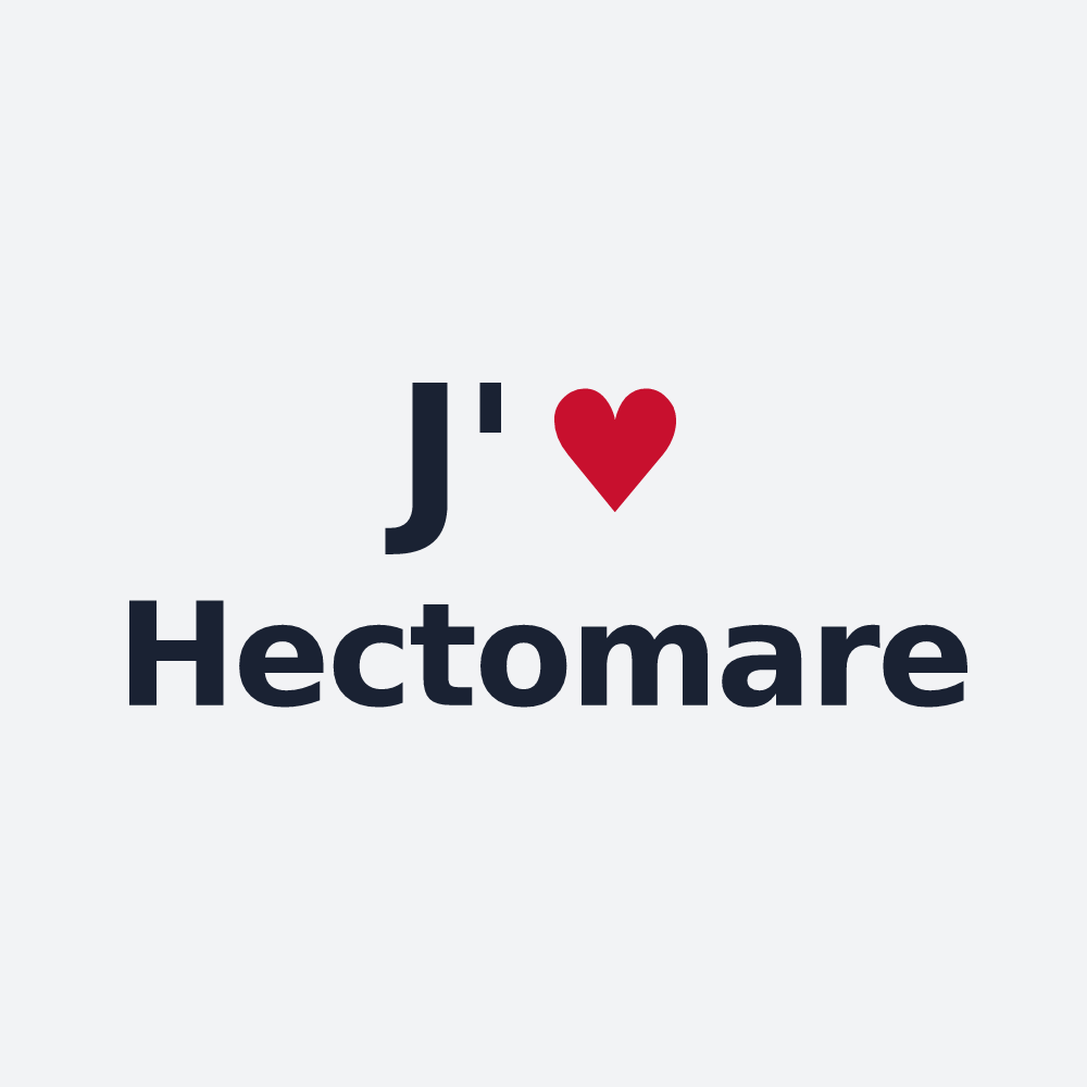 Poster personnalisé Hectomare — design J'aime Hectomare