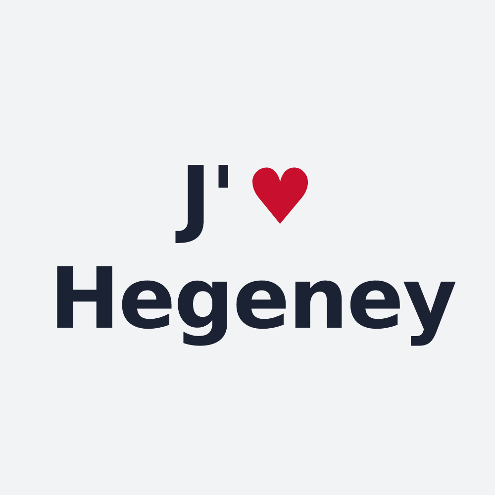 Poster personnalisé Hegeney — design J'aime Hegeney