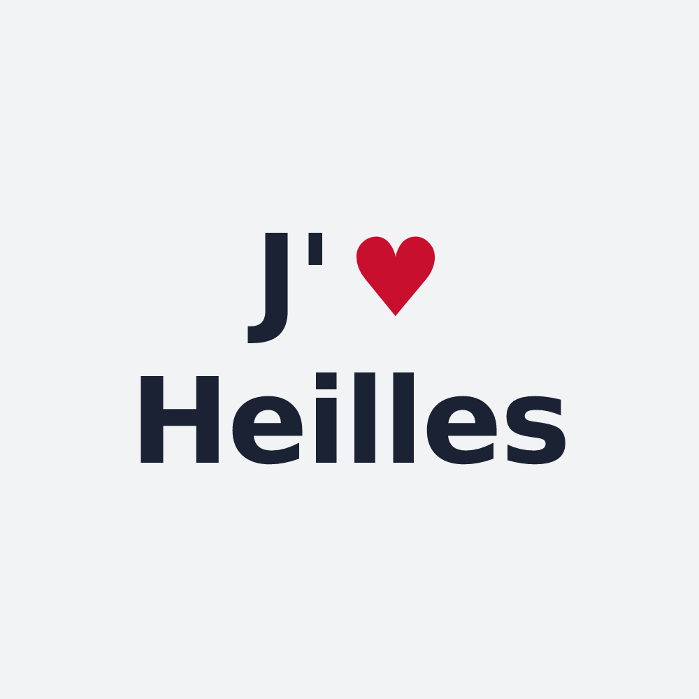 Poster personnalisé Heilles — design J'aime Heilles