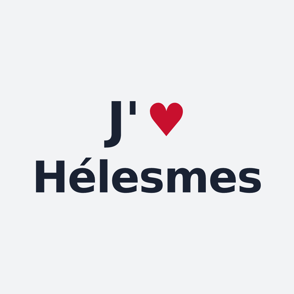 Poster personnalisé Hélesmes — design J'aime Hélesmes