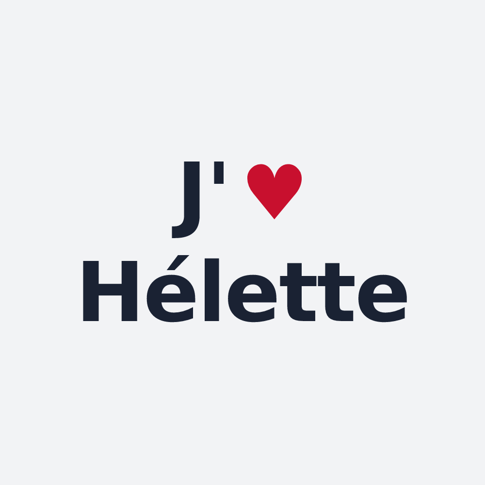 Poster personnalisé Hélette — design J'aime Hélette