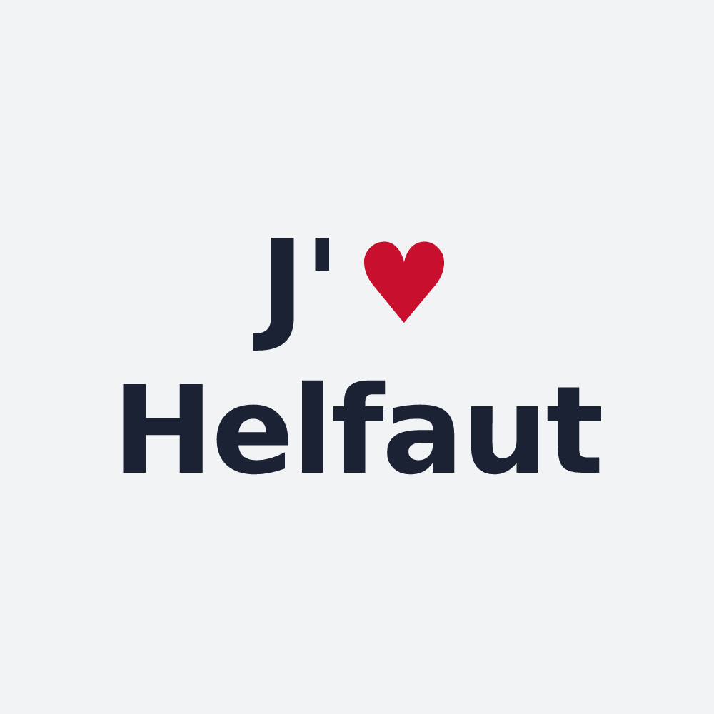 Poster personnalisé Helfaut — design J'aime Helfaut