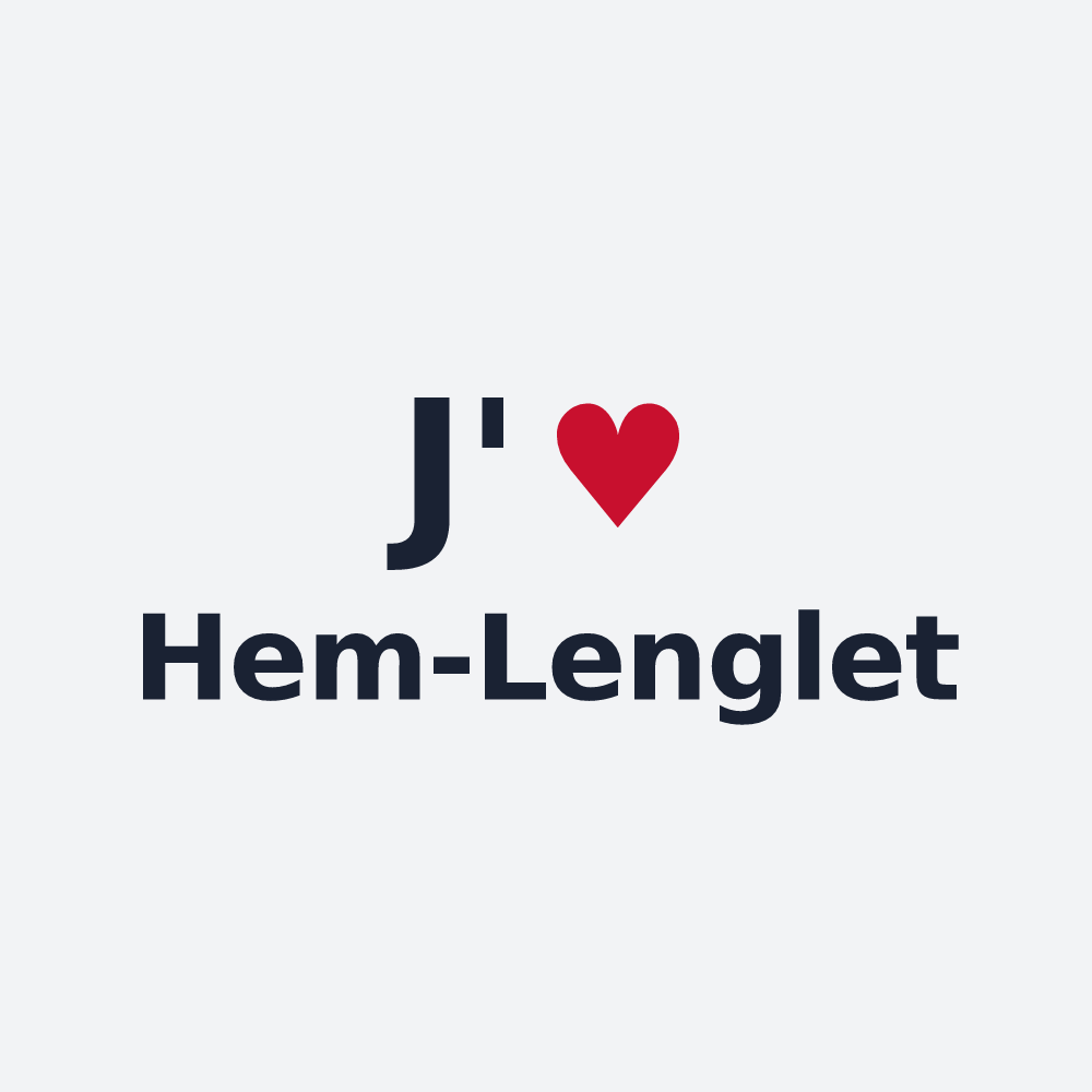 Poster personnalisé Hem-Lenglet — design J'aime Hem-Lenglet